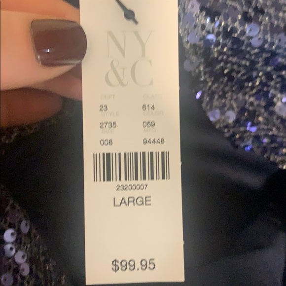 Ny&C navy blue sequins romper *NWT* - Picture 3 of 3